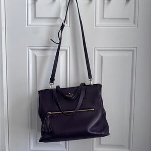 Kate Spade Dark Purple Crossbody Tote Bag